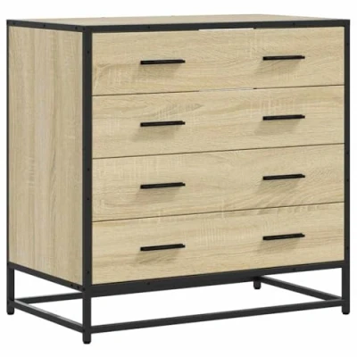 Image de vidaXL Commode chêne Sonoma 70x41x70 cm Bois d&#039;ingénierie, Coffre, Commode, Armoire avec tiroirs, coffres, commodes, de Rangement