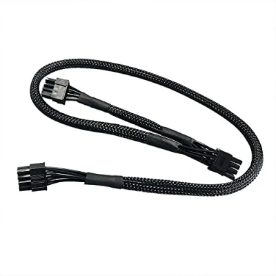 Image de ZAHARA Câble d&#039;alimentation PCIE VGA 8 Broches à Double (6+2) Remplacement pour EVGA Supernova 450 1600 G2 G3 GQ P2