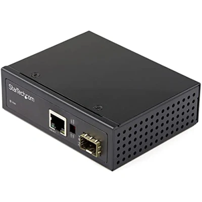 Image de StarTech.com Convertisseur Fibre RJ45 Industriel 1Gbps SFP vers Réseau Ethernet/Cat6 Gigabit Optique Mono Mode/Multi Mode Cuivre 12 56V CC IP 30/ 40 à +75C (IMC1GSFP)
