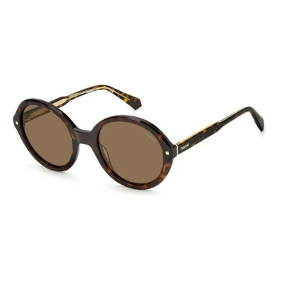 Image de Lunettes De Soleil Polaroid Pld 4114/s/x Col. 086 / Ps Femme Ronds Havana