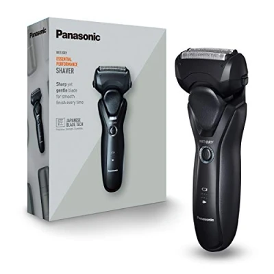 Image de Panasonic Series 500 ES RT37 Personalcare Rasoir, 3 lames, Wet &amp; Dry, 1 accessoire, 54 min d&#039;autonomie, heure de charge, Grilles courbes et lames internes à 30, Noir