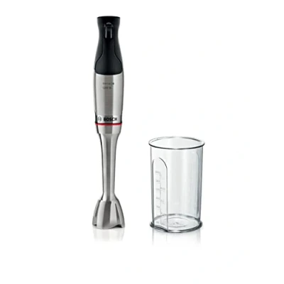 Image de Bosch, mixeur plongeant, ErgoMaster Series 6, moteur 1200 watts refroidi par air, contrôle dynamique de la vitesse, couteau QuattroBlade Pro, accessoires inclus, MSM6M810