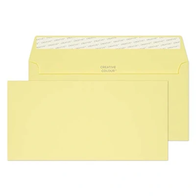 Image de Blake Creative Colour DL+ 114 x 229 mm 120 g/m² Enveloppes Bande Adhésive (216) Jaune Citron Boîte de 500