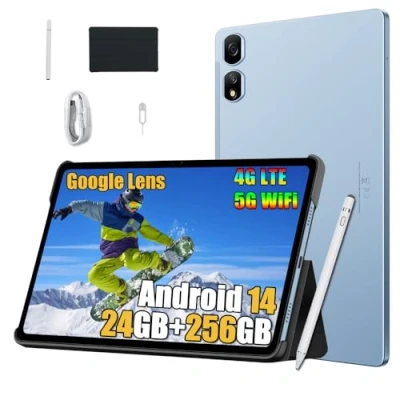 Image de Blackview Tab16 Pro 11 Pouces Gaming Tablette 2025, 24Go+256Go+TF 2To, Android 14 Tactile, 2K FHD+ Widevine L1, 7700mAh, 8MP+16MP, 4G LTE + 5G WiFi Mode PC, Stylo Intelligent Coque