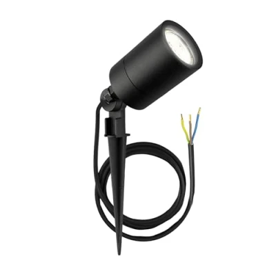 Image de Ledvion Spot à piquer LED Aluminium Raccord GU10 IP65 Câble 1M Noir
