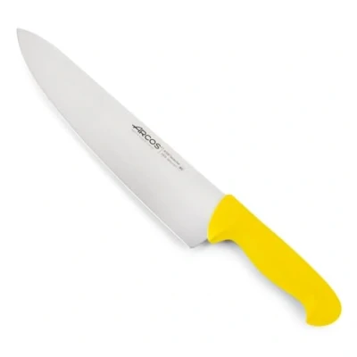 Image de Arcos Séries 2900 Couteau du Chef à Découper Lame Acier Inoxydable Nitrum 300 mm Manche Polypropylène Couleur Jaune