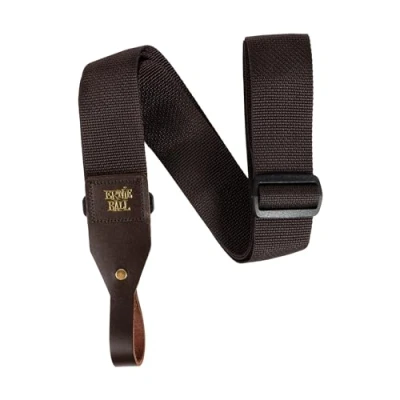 Image de Ernie Ball sangle de guitare acoustique en polypropylène, Marron