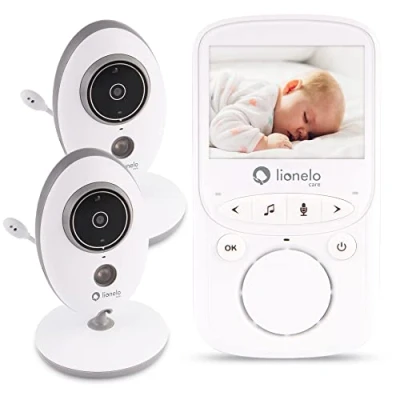 Image de lionelo Babyline 5.1 babyphone, Video Moniteur bébé sans Fil Jusqu’à 300 m, Deux caméras Communication bidirectionnelle, Mode Nuit, système d&#039;alarme et Notifications