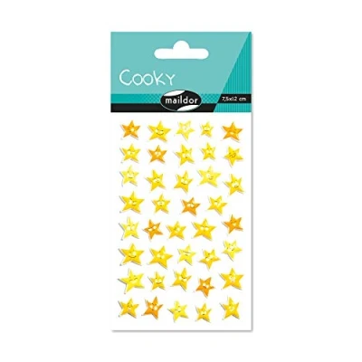Image de Maildor CY106C GOMMETTES 3D Cooky 1 planche 12x8 cm 39 stickers ETOILES DE MER