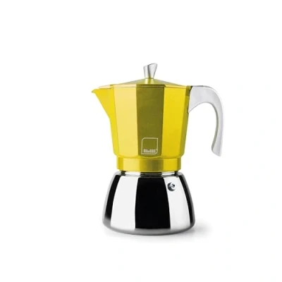Image de IBILI Elba Peach Cafetière express, 9 tasses, 450 ml, fonte d&#039;aluminium, base en acier inoxydable, convient pour induction