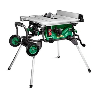 Image de HiKOKI Tischkreissäge C10RJ (1500W, Sägeblatt Ø255mm, Softstart, Parallelanschlag, Tischverbreiterung, Elektrische Bremse, Überlastschutz, Sägeblatt, inkl. Untertisch mit Rädern)