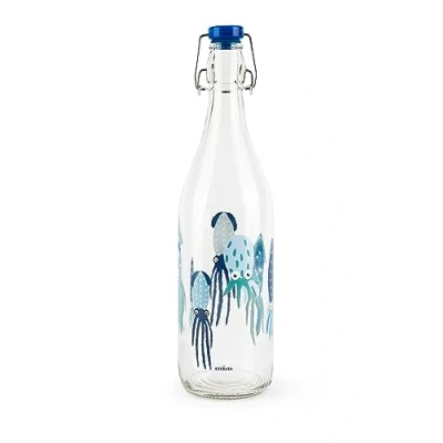 Image de Excelsa Squid Bouteille d&#039;eau, 1 litre, verre, avec joint d&#039;étanchéité