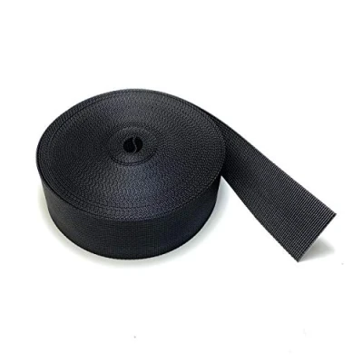 Image de On1shelf Sangle en nylon noir de 50 mm large polypropylène résistant 10 m (50 mm)