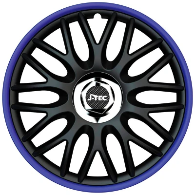 Image de J TEC Orden J14518 Enjoliveurs 14Pouces noir, Bleu, chrome