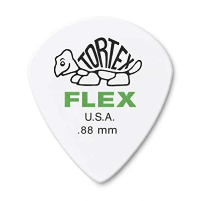 Image de Jim Dunlop 468r.88 Tortex Flex Jazz III médiator de guitare, Music mm, blanc lot 72