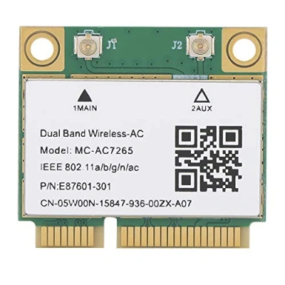 Image de Carte réseau MC AC7265, Mini PCI E Gigabit bibande pour Bluetooth 4.2 WiFi sans Fil Puce 7265AC intégrée