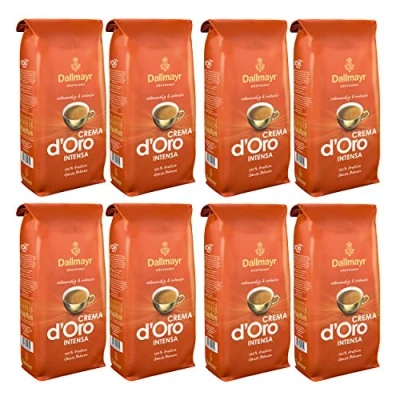 Image de Dallmayr Crema d Oro Intensa, Café en Grains, Lot de 8, 8 x 1000g