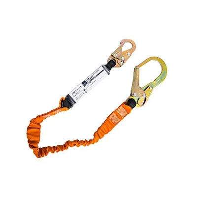 Image de Portwest Single 140kg Fall Arrest Lanyard with Shock Absorber Orange 180cm
