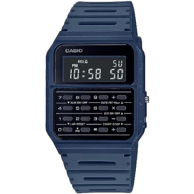 Image de Casio Montre Quartz Mixte 34.40mm avec Cadran Noir Digital et Bracelet en Résine Bleu CA 53WF 2BEF