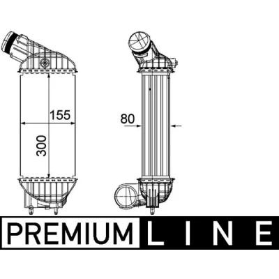 Image de MAHLE ORIGINAL CI 199 000P Intercooler PEUGEOT: 3008 I, 5008 308 I SW, CITROËN: C4 Grand Picasso, Picasso 1, 2, DS: DS5