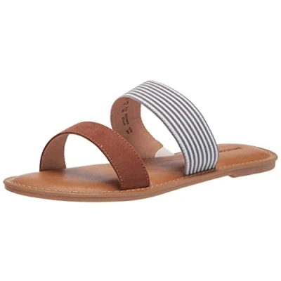 Image de Amazon Essentials Sandales à Deux Lanières Femme, Bleu Clair, 36 EU