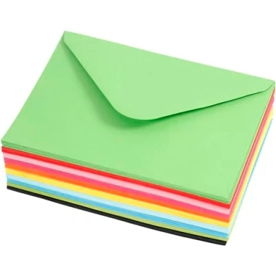 Image de Creotime enveloppes 11,5 x 16 cm 100 pièces 80 g multicolore