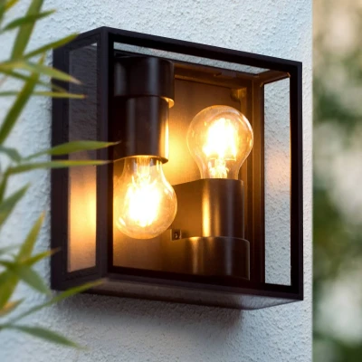 Image de Lucide Plafonnier d&#039;extérieur Dukan IP65, à 2 lampes