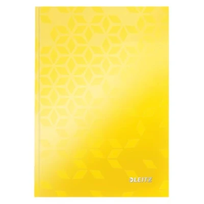 Image de Leitz, Cahier couverture carton A5 ligné, 160 pages 90g/m², Leitz WOW, Jaune, 46271016