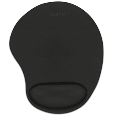 Image de Magnet Tapis de souris noir avec repose poignet, mousse EVA, confort optimal, ergonomique