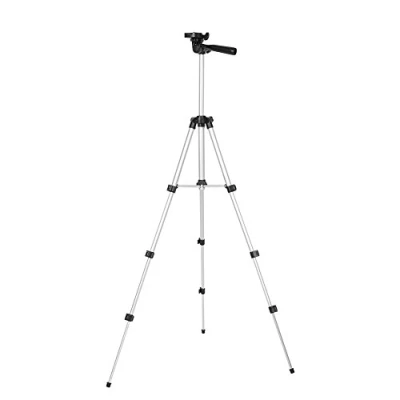 Image de Trépied de Caméra Portable, Trepied Smartphone Appareil Photo Extensible en Alliage d&#039;aluminium Léger avec Poignée Rotative Sac Transport