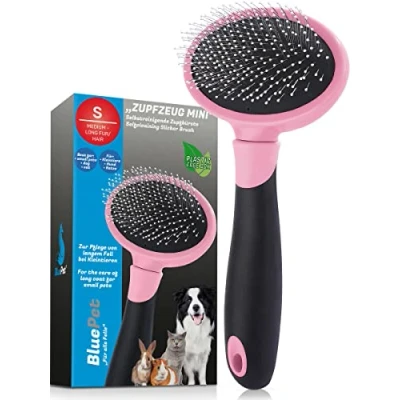Image de BluePet brosse pour petite chats et petits chiens, à lapin Enlève en douceur le sous poil, les nœuds feutre