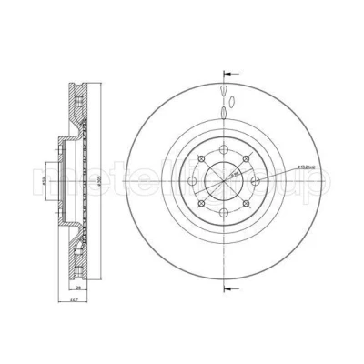 Image de METELLI 23 0915C Disque de frein 305,0 28,0 4 59,0 ventilé peint LANCIA: DELTA 3