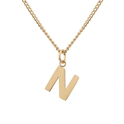 Image de GD GOOD.designs EST. 2015 Chaîne avec lettres en or 18 carats N Résistante à l&#039;eau I pour femmes pendentif A Z initiales