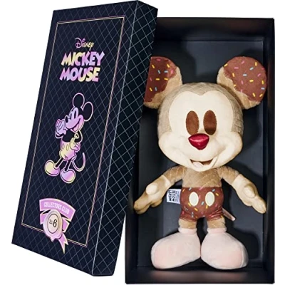 Image de Simba 6315870311 Disney Mickey Mouse Crème Glacée Édition Juin Exclusivité Amazon Figurine en Peluche 35 cm Coffret Cadeau Limitée Collector