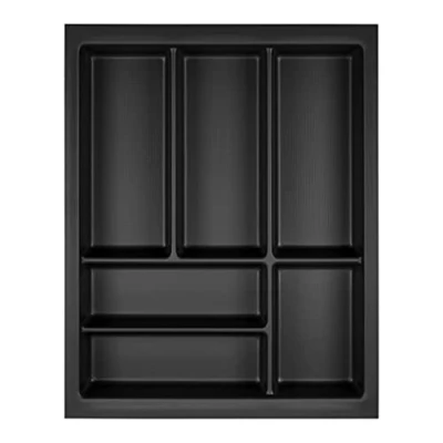 Image de ORGA BOX Junker SLIM Range couverts 375 x 476 mm gris lave structure perlée pour armoires de cuisine 45 cm couvertss parfaitement adapté au système tiroirs SO