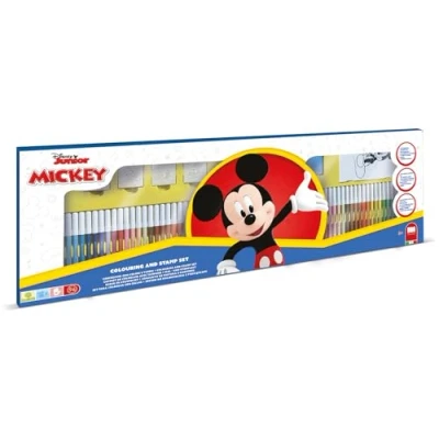 Image de Coffret coloriage MULTIPRINT 18945 60 feutres 4 tampons Mickey