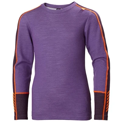 Image de Helly Hansen Mixte enfant Jr Lifa Merino Midweight Set Pants, Crushed Grape, 14 ans EU