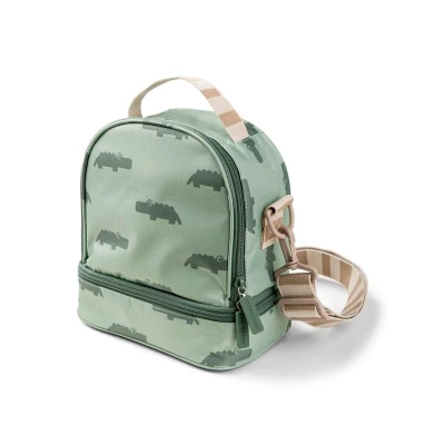 Image de Sac à lunch isotherme vert Croco personnalisable