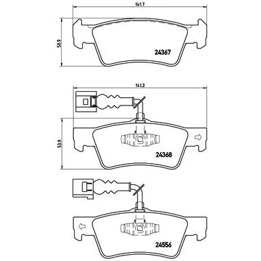 Image de BREMBO P 85 068 Jeu de plaquettes frein PRIME LINE Ring contact signal d&#039;usure inclus avec clip piston sans accessoires