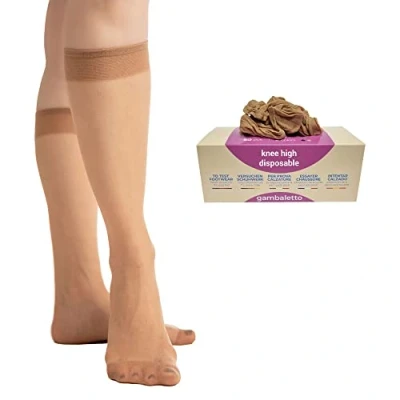 Image de Pedsox, Lot de 50 Mi bas Jetables pour Tests Chaussures, Lavable en Machine, Taille Unique, Beige