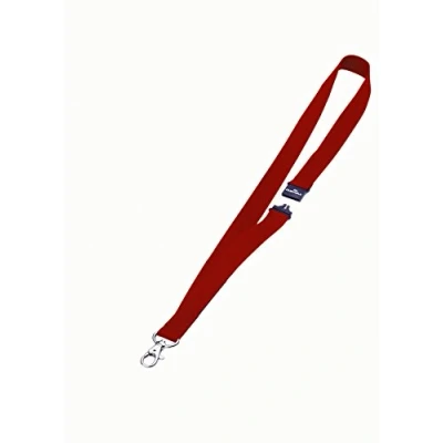 Image de Durable 813703 Lacet Textile Universel avec Attache Mousqueton Et Sécurité Anti Traction Longueur Porté 44 cm Coloris Rouge Boîte de 10