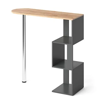 Image de Vicco Table de Bar Vincent, Anthracite/Chêne Force doré, 113 x 40 cm