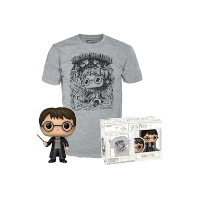 Image de Funko Pop! &amp; Tee: Harry Potter Texture Velours Large (L) T Shirt Vêtements avec Une Figurine en Vinyle à Collectionner Idée de Cadeau Jouets et Top Manches Courtes pour Les Adultes