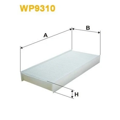 Image de WIX FILTERS WP9310 Filtre d&#039;habitacle à particules 376mm 176mm 48mm CITROËN: Jumpy II Van, MPV, Camion Plateau/Châssis