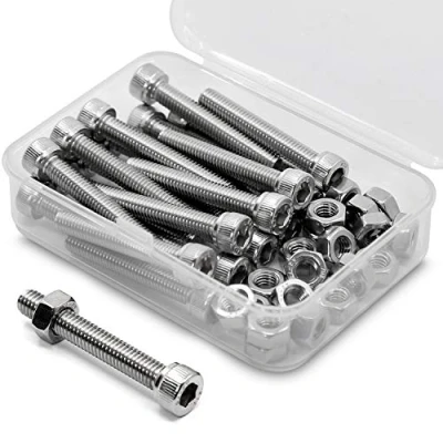Image de M6 x 40mm 20PCS vis à tête hexagonale acier inoxydable 304 Boulon Entièrement Filetée Boulons et écrous