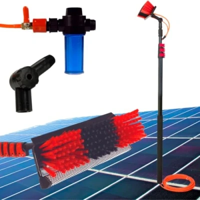 Image de Brosse de Nettoyage Starlyf Telescopic Hydrocleaner Pro, 4,6 m Alimentée à l&#039;eau, Distributeur Savon, nettoie Les Panneaux solaires, d&#039;affichage, toits, Bateaux, Yachts