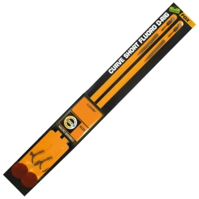 Image de Fox Curve Short Fluoro D Rig Micro Ardillon (2 pcs) Maat : haak 2 30lb