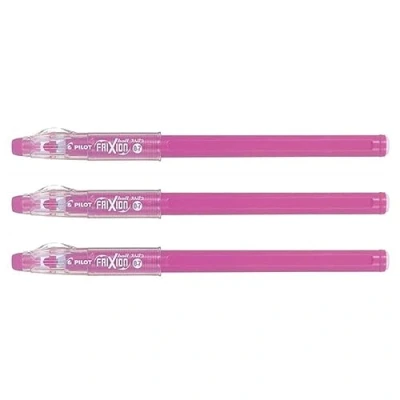 Image de PILOT Lot de 3 Stylos Roller FRIXION Ball Sticks 07 Pointe Moyenne Rose
