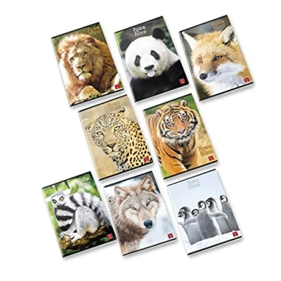 Image de Pigna ANIMAL 02307654M Maxi Cahiers A4 Tableau 4M, 4 mm, Lot de 10