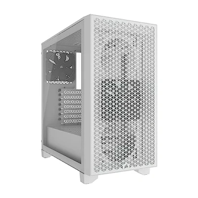 Image de CORSAIR 3000D Airflow Boîtier PC Mid Tower Ventilateurs 3 Broches Support GPU 4 Emplacements Convient Pour 8 120mm Design High Blanc